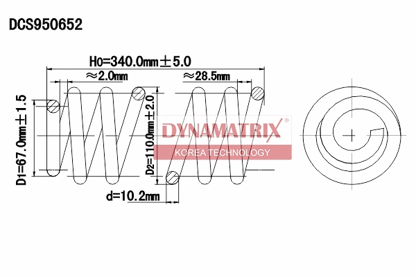 Ressort de suspension DYNAMATRIX DCS950652