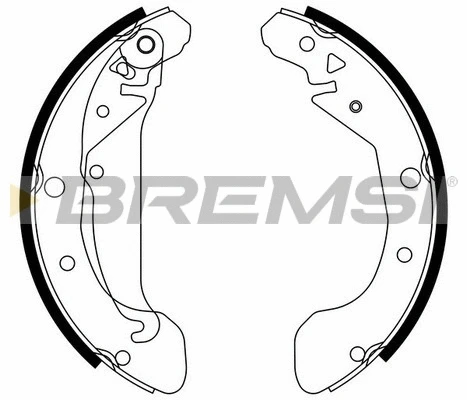 Jeu de mâchoires de frein BREMSI GF0632