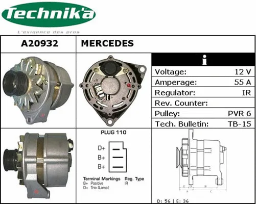 Alternateur Technika A20932