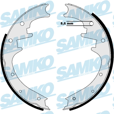 Jeu de mâchoires de frein SAMKO 87205