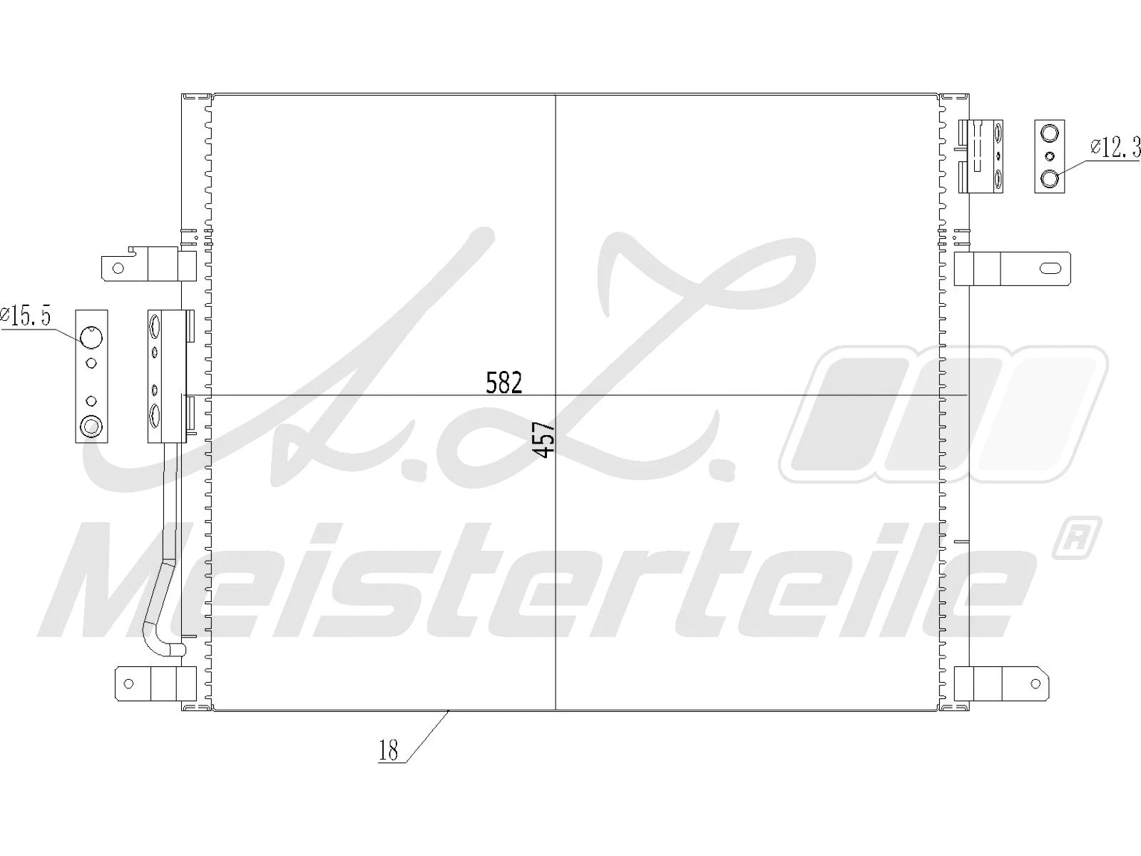 Condenseur, climatisation A.Z. Meisterteile AZMT-45-030-1246