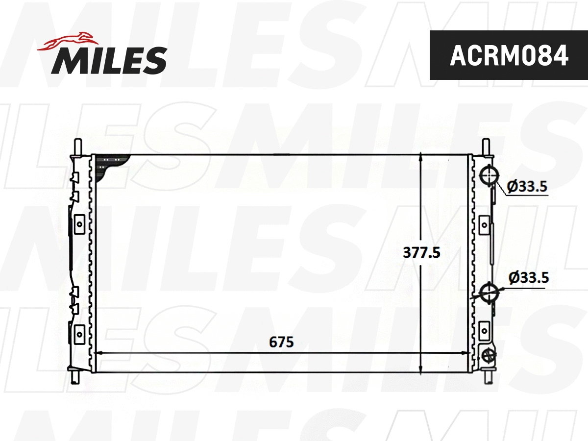 Radiateur, refroidissement du moteur MILES ACRM084