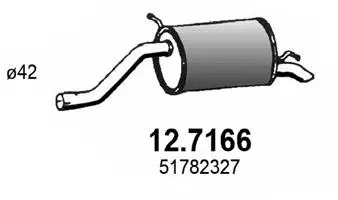Silencieux arrière ASSO 12.7166