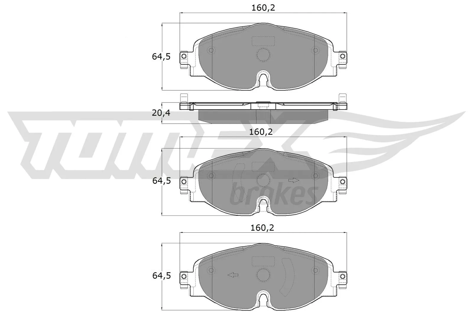 Kit de plaquettes de frein, frein à disque TOMEX Brakes TX 18-05