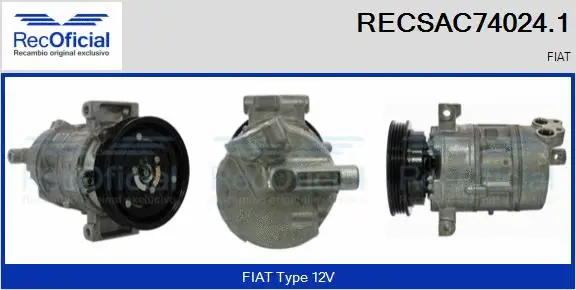 Compresseur, climatisation RECOFICIAL RECSAC74024.1