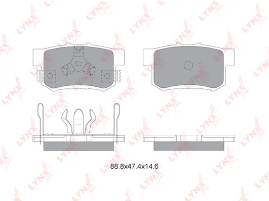 Kit de plaquettes de frein, frein à disque LYNXAUTO BD-3434