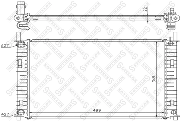 Radiateur, refroidissement du moteur STELLOX 10-25781-SX