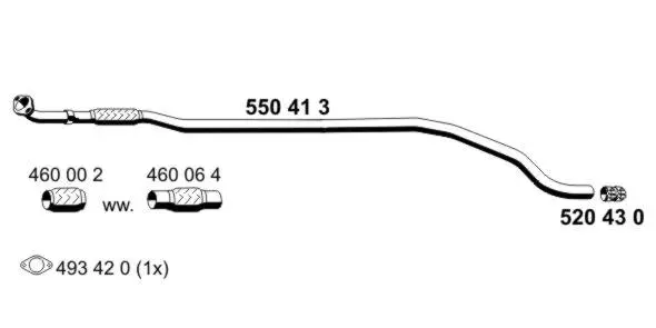 Tuyau d'échappement ERNST 550413