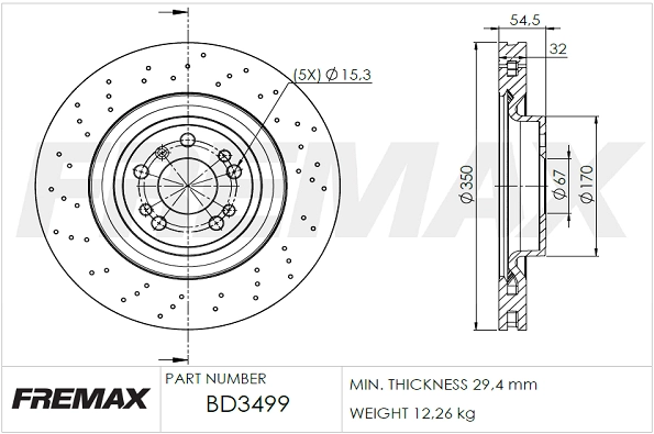 Disque de frein FREMAX BD-3499