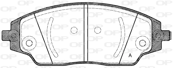 Kit de plaquettes de frein, frein à disque OPEN PARTS BPA1537.02