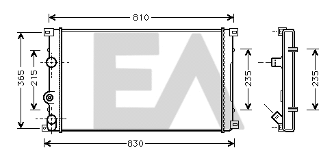 Radiateur, refroidissement du moteur EACLIMA 31R60128