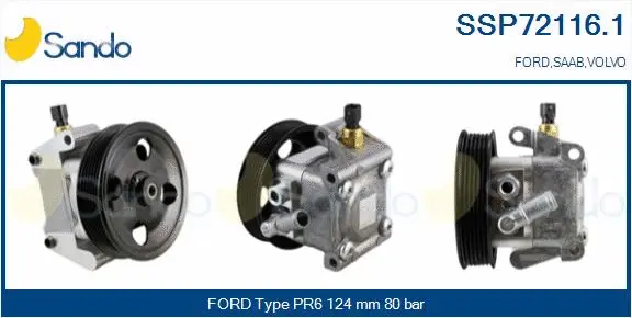 Pompe hydraulique, direction SANDO SSP72116.1
