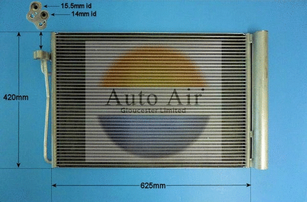 Condenseur, climatisation AUTO AIR GLOUCESTER 16-9637
