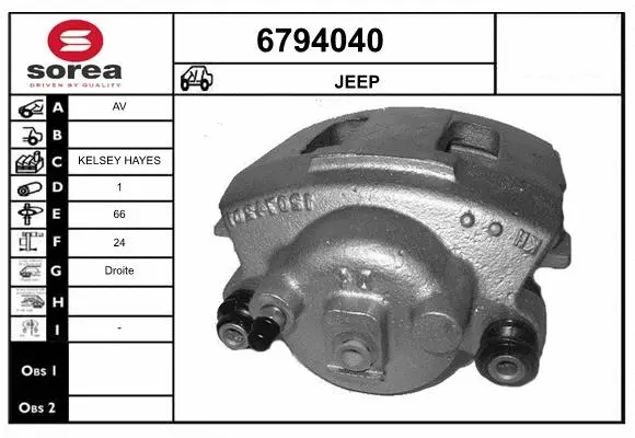 Étrier de frein STARTCAR 6794040