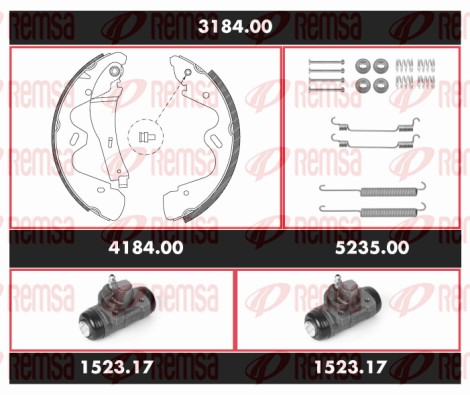 Kit de freins, freins à tambours REMSA 3184.00