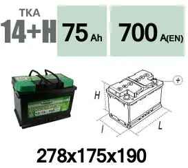Batterie de démarrage Technika TKA14+H