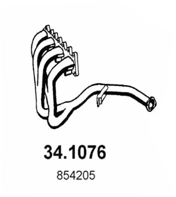 Tuyau d'échappement ASSO 34.1076