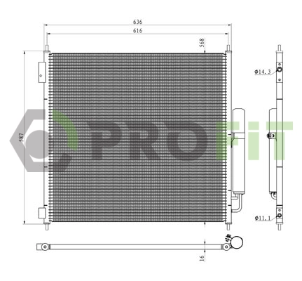 Condenseur, climatisation PROFIT 1770-0503