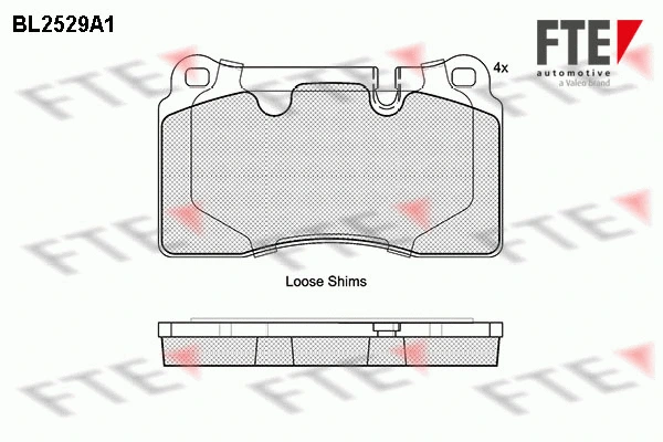 Kit de plaquettes de frein, frein à disque FTE 9010783