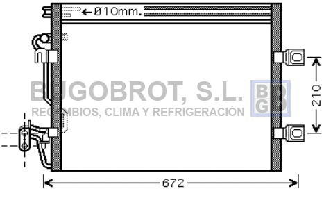 Condenseur, climatisation BUGOBROT 62-MS5392