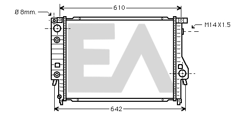 Radiateur, refroidissement du moteur EACLIMA 31R07019