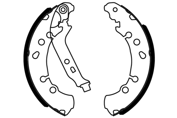 Jeu de mâchoires de frein, frein de stationnement E.T.F. 09-0708