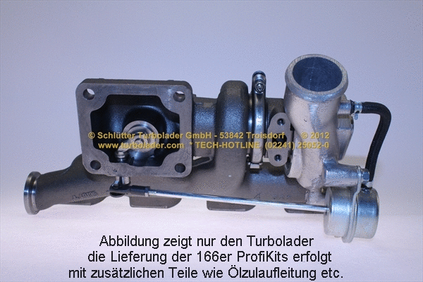 Turbocompresseur, suralimentation SCHLÜTTER TURBOLADER 166-00175