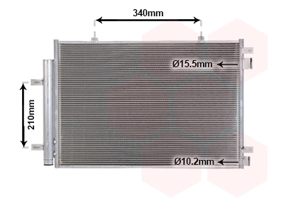 Condenseur, climatisation VAN WEZEL 52015704