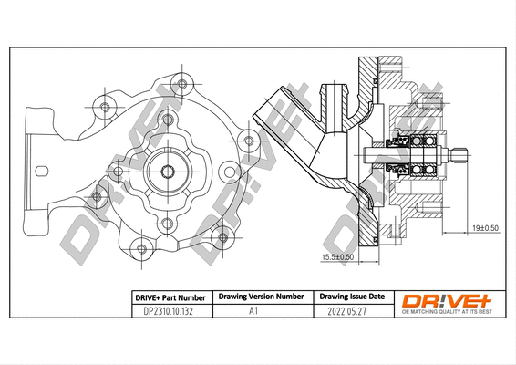 Pompe à eau, refroidissement du moteur Dr!ve+ DP2310.10.132
