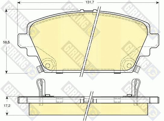 Kit de plaquettes de frein, frein à disque GIRLING 6131861