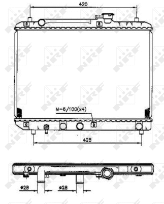 Radiateur, refroidissement du moteur NRF 53207