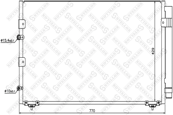Condenseur, climatisation STELLOX 10-45158-SX