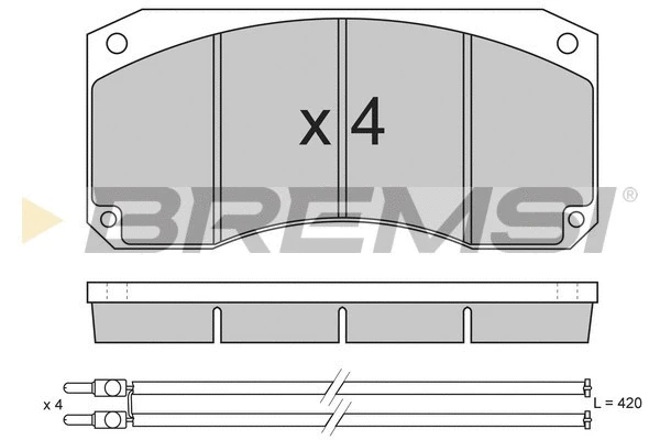 Kit de plaquettes de frein, frein à disque BREMSI BP7256