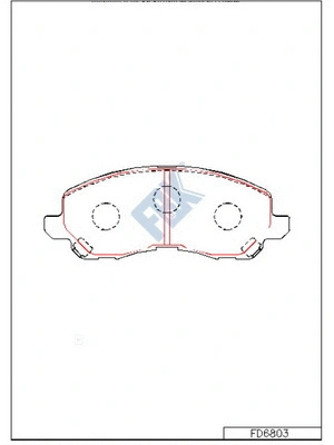 Kit de plaquettes de frein, frein à disque FBK FD6803