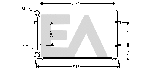 Radiateur, refroidissement du moteur EACLIMA 31R77048