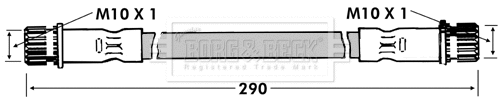 Flexible de frein BORG & BECK BBH7113