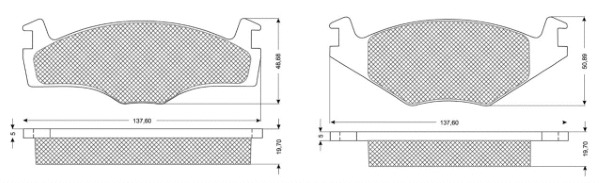 Kit de plaquettes de frein, frein à disque MTR MT571