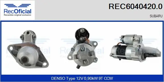Démarreur RECOFICIAL REC6040420.0