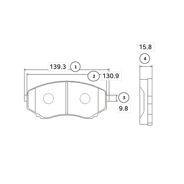 Kit de plaquettes de frein, frein à disque CTR GK0656
