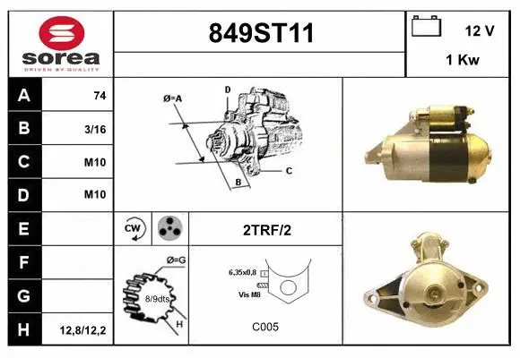Démarreur STARTCAR 849ST11