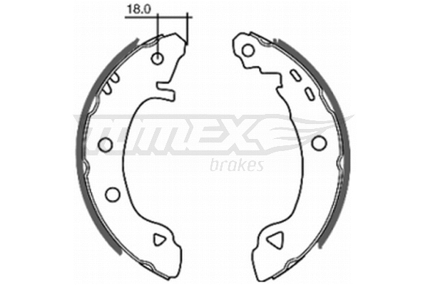 Jeu de mâchoires de frein TOMEX Brakes TX 20-22