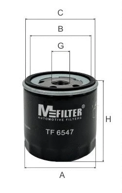 Filtre à huile MFILTER TF 6547