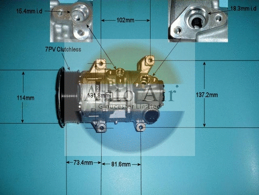 Compresseur, climatisation AUTO AIR GLOUCESTER 14-6208