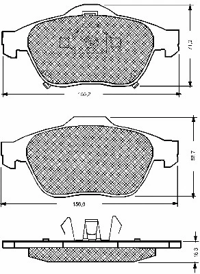 Kit de plaquettes de frein, frein à disque BSF 10668