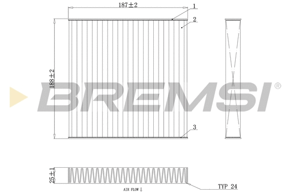 Filtre, air de l'habitacle BREMSI FC0892A