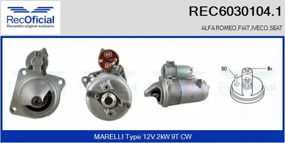 Démarreur RECOFICIAL REC6030104.1