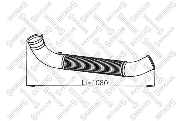 Tuyau d'échappement STELLOX 82-03809-SX
