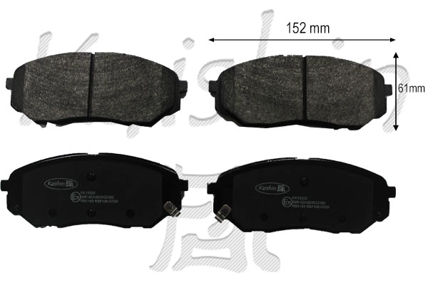 Kit de plaquettes de frein, frein à disque KAISHIN FK10322