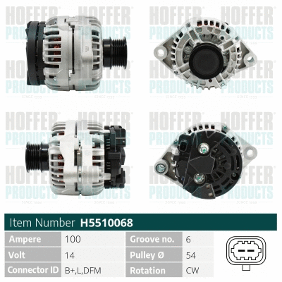 Alternateur HOFFER H5510068