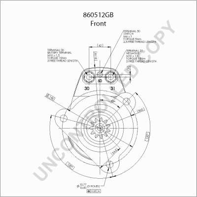 Démarreur BOM-Prestolite 860512GB